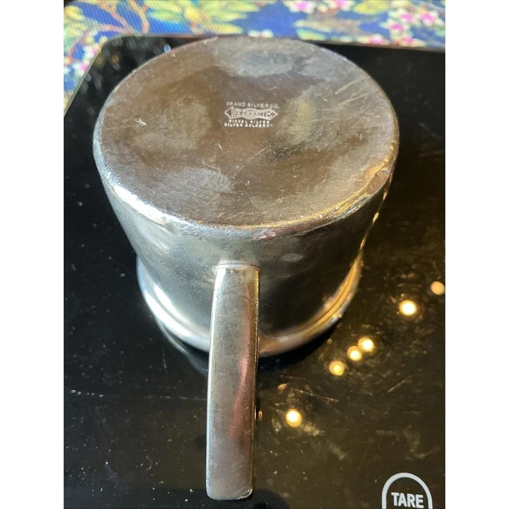 Vintage United Airlines Silver‎ Plated Creamer Pot Grand Silver Co.